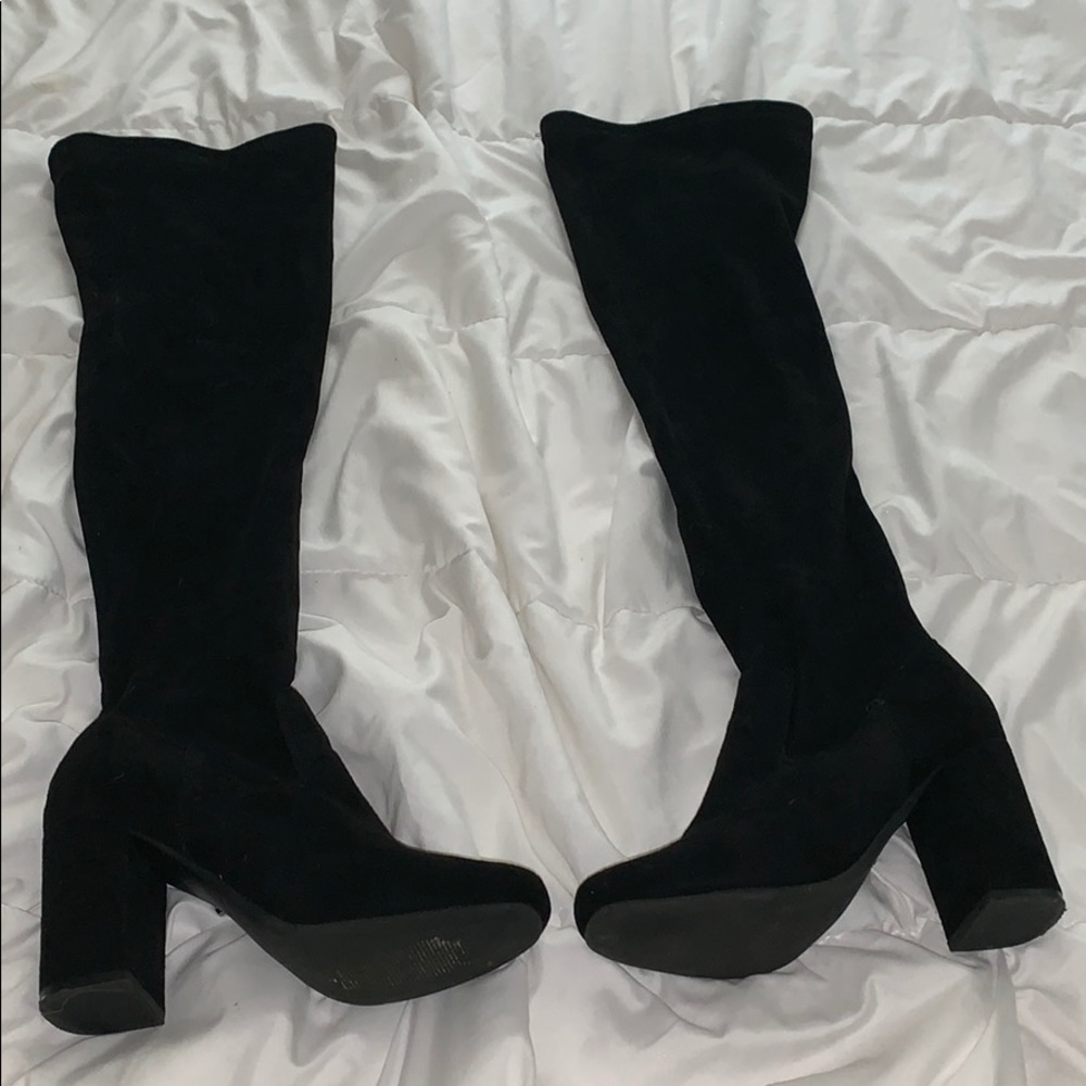 Black over the knee boots
